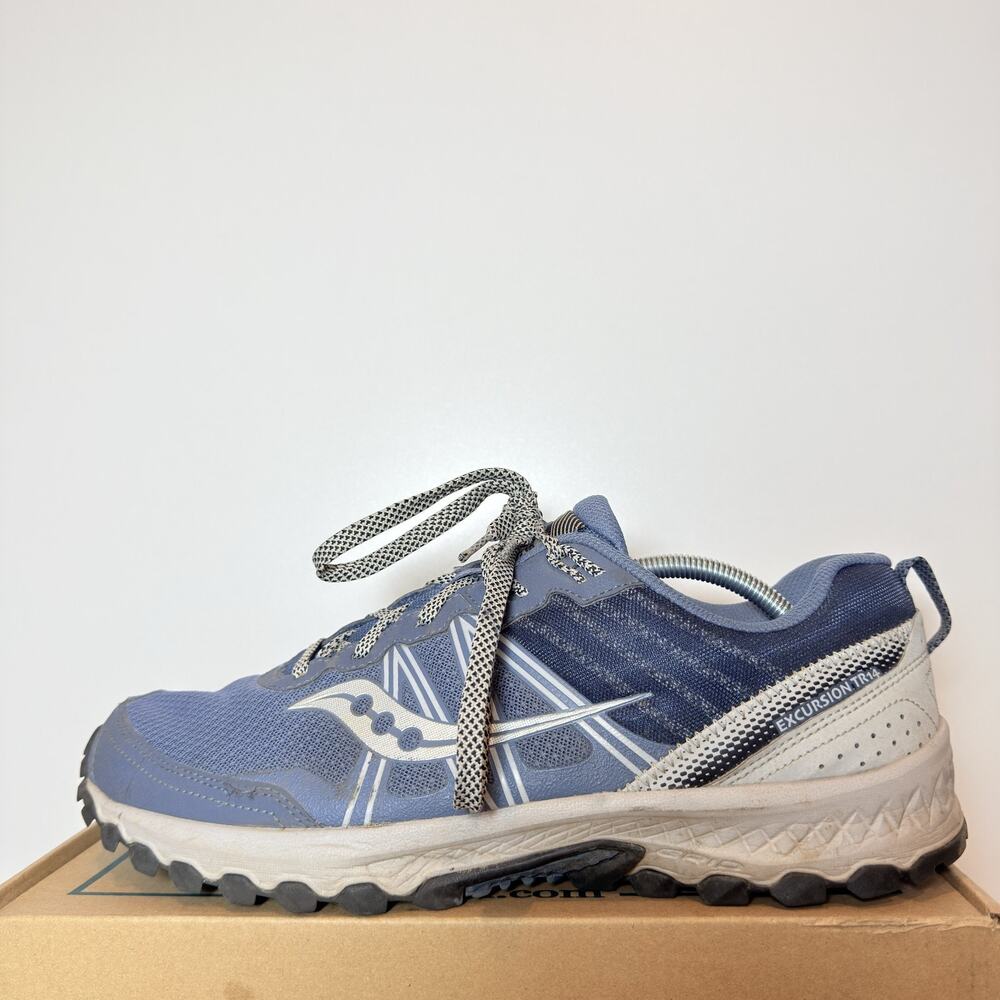 Saucony Men's Blue and White Athletic Trail Running Shoes